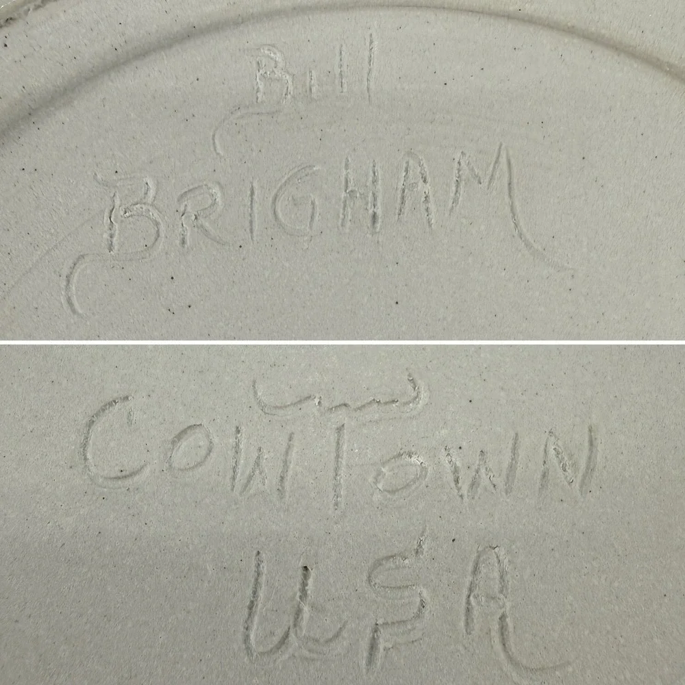 Bill Brigham Cowtown Pottery‎ Rattlesnake Casserole Dish Studio Stoneware Texas